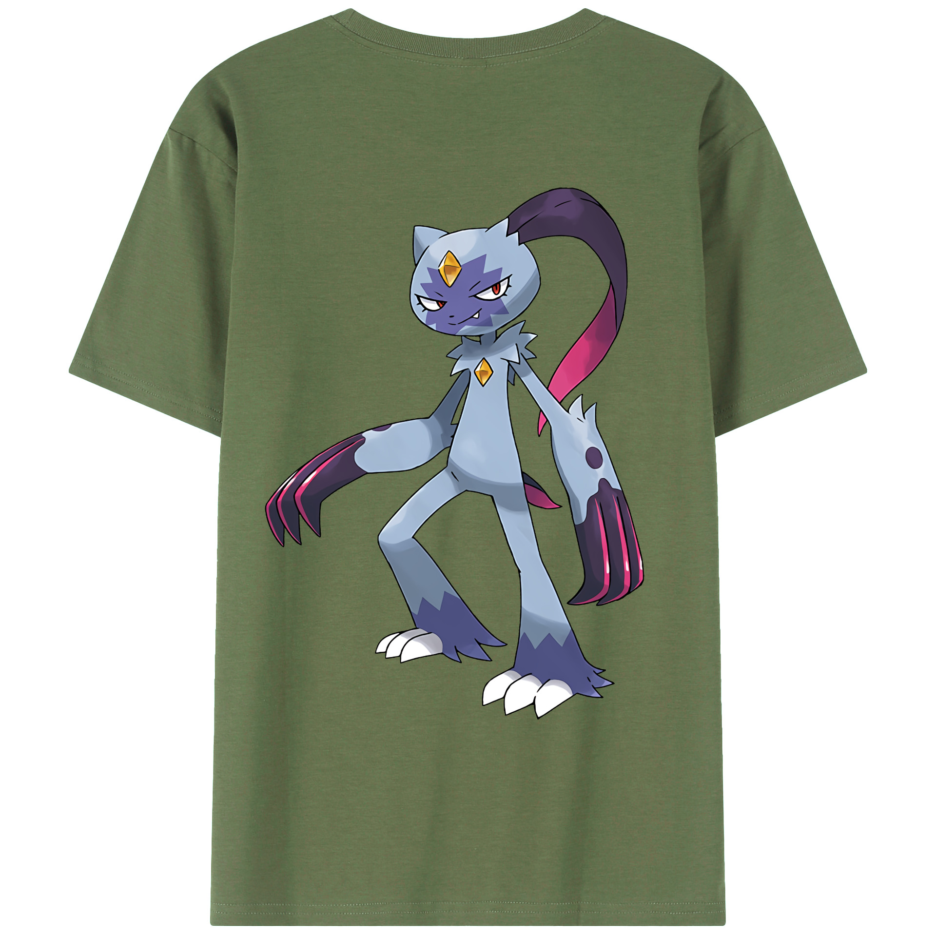 （画像用） ポケットモンスター Pokémon 綿100％ メンズ半袖Tシャツ（バックプリント） 通気性